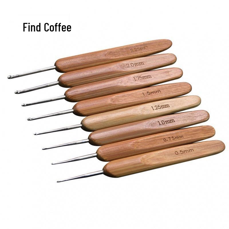 Jinlan Blood Sandalwood Handle Crochet Hook - Handmade Micro Crochet Knitting Tool with Non-slip Design