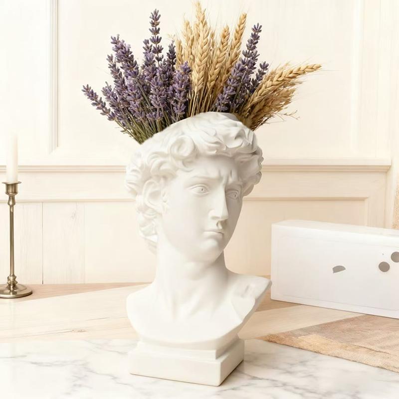 Creative David Art Statue Flowerpot for Inserting Dried Flowers and Simulating Flowers Home Living Room Bedroom Decoration Gift