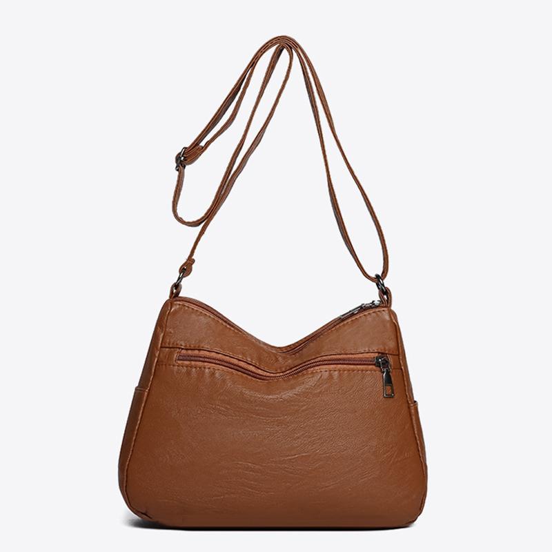 Neue Damen Schultertasche PU Weiches Leder Große Kapazität Umhängetasche Mode Einfach Mehrere Taschen Mehrschichtig Muttertasche für Frauen mittleren Alters