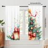 2 Stück, 2D-Flachdruck Vorhang Beliebte Weihnachtsornamente Geschenke Schleife (3) Polyester Fabrik (ohne Stange) Geschenke Ldeal für