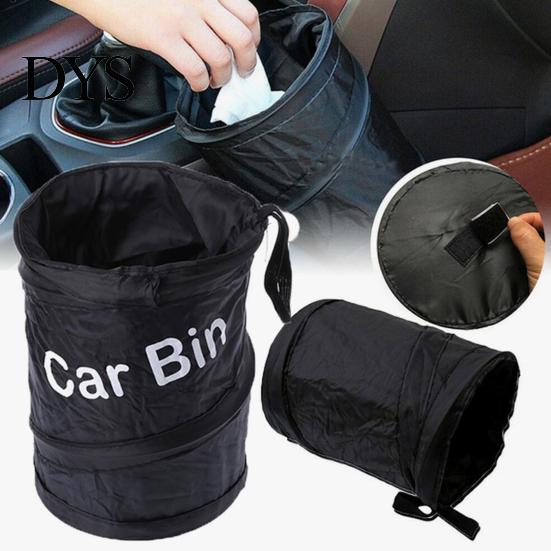 Car Waste Management Solution Collapsible Trash Can, Interior Foldable Container, Waterproof Oxford Travel Essentials for Organization Cloth Bin with