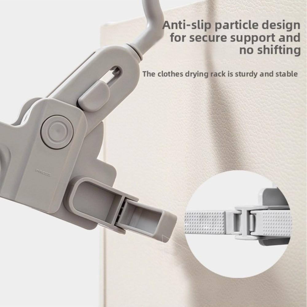 New 6 Hole Clothes Hanger Plastic Space Saving Clothes Hanging Rack Lightweight Foldable Jacket Drying Rack for Outdoor Travel