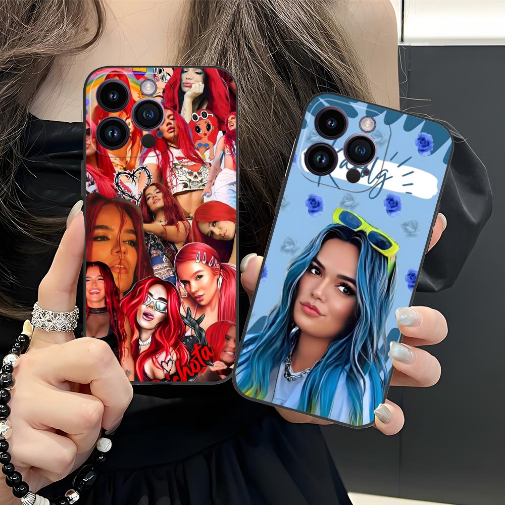 Karol G Latino Mobile Cell Phone Case for iPhone 17 16 15 14 13 12 11 X XR XS 8 7 Air Pro Max Plus Mini Colorful Cover Luxury