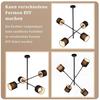 NETTLIFE Suspension - 68x68x85 cm - Noir - Métal - 4 ampoules E27