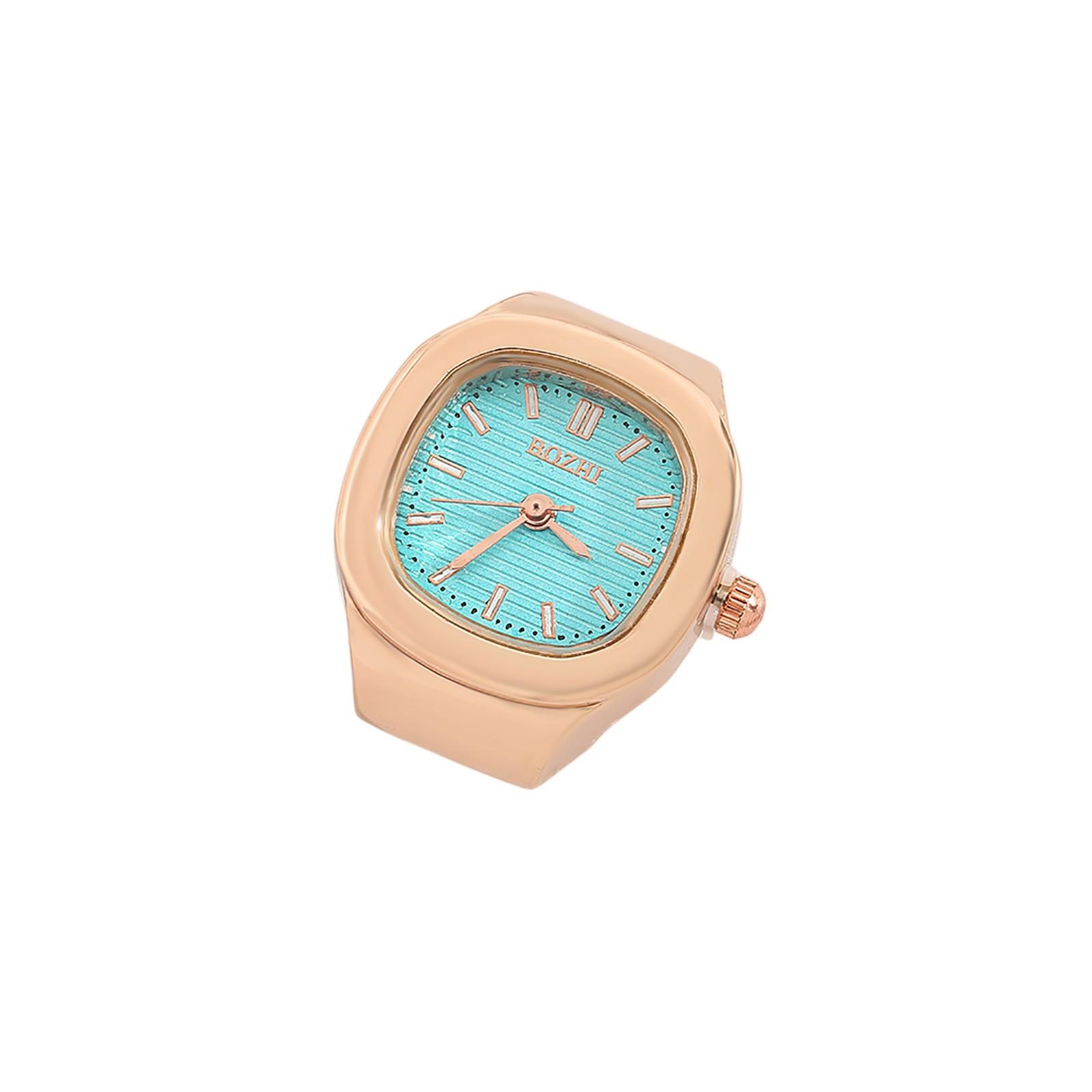 

BOZHI Adjustable Ring Watch Stainless Steel Band Quartz Movement Square Dial Timepiece for Daily Wear and Casual Use One Size помаранчевий