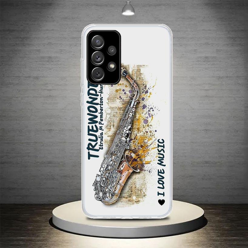 

Music Saxophone Instrument Phone Case for Samsung Galaxy A13 A14 A15 A16 A17 A53 A54 A55 A56 A33 A34 A35 A36 A23 A24 A25 A26 A05 Samsung A34