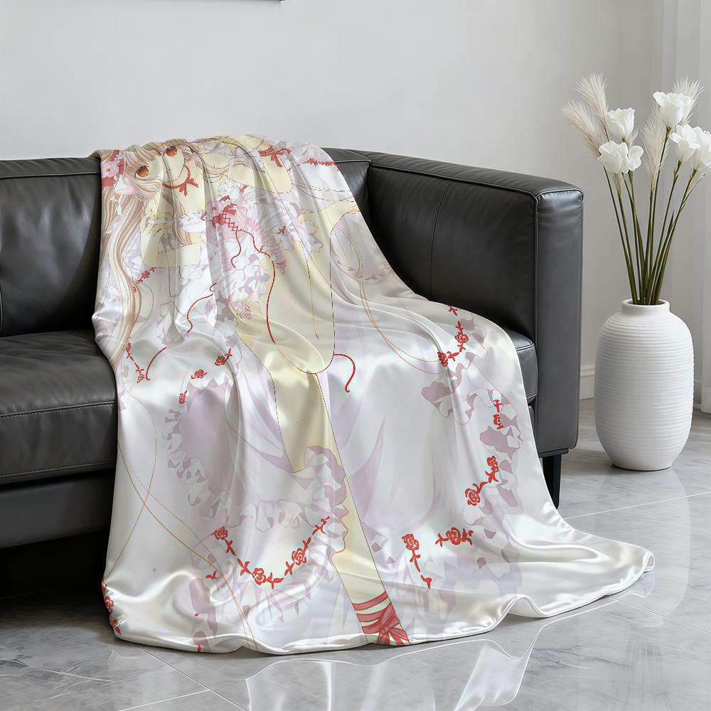 Anime C ChobitS S Cartoon Blanket Soft Throw Blanket for Home Bedroom Bed Sofa Picnic Travel Office Rest Cover Blanket Gift