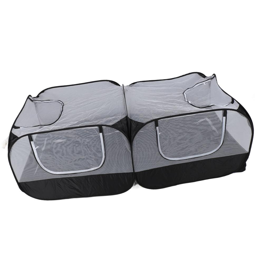 Foldable Pet Play Tent Portable Breathable Transparent Mesh Wall Pop Open Small Animal Playpen for Chicken Cat Dog
