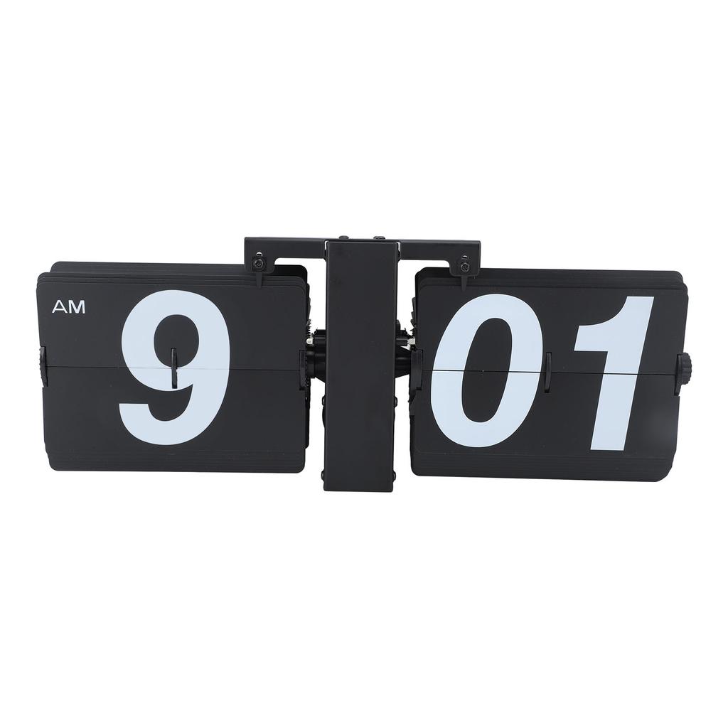 Flip Clock PVC Stainless Steel Battery Powered Retro Mechanical Digital Automatic Flip Down Desk Clock for Living Room