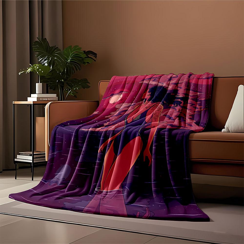 Mystical Moonlit Woman Scene for all seasons blanket lunch break throw gift