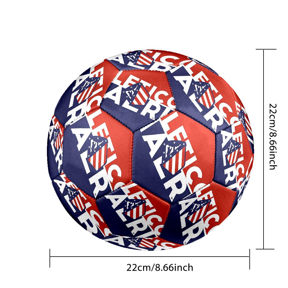 Pallone da Calcetto Indoor Club Atlético de Madrid Colorato Per Tutte le Età Cucito a Macchina PVC Pronto per la Competizione Resistente Alto Rimbalzo