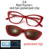 2 In 1 Spring Metal Hinge Magnetic Snap-on Sunglasses Polarized Clip Night Vision Glasses Nearsighted Sunglasses Cat Eye