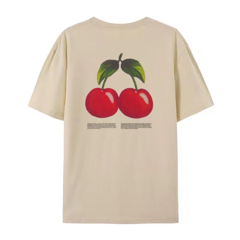 

Vintage Cherry Fruit Back Print Graphic Tees Women Summer Grunge Y2k Aesthetic T Shirt Oversized Cute Retro Streetwear Clothes 4XL