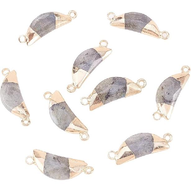 LiQunSweet 10 Pcs Genuine Amethyst Semi-Precious Gemstone Quartz Stone Heart Shape Pendants Bulk for Women Jewelry Necklace Making Findings