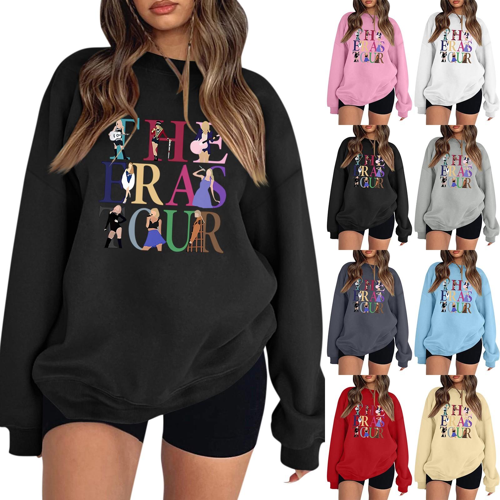 

Женские повседневные модные толстовки с длинным рукавом и круглым вырезом с принтом, пуловер, топ XXXL