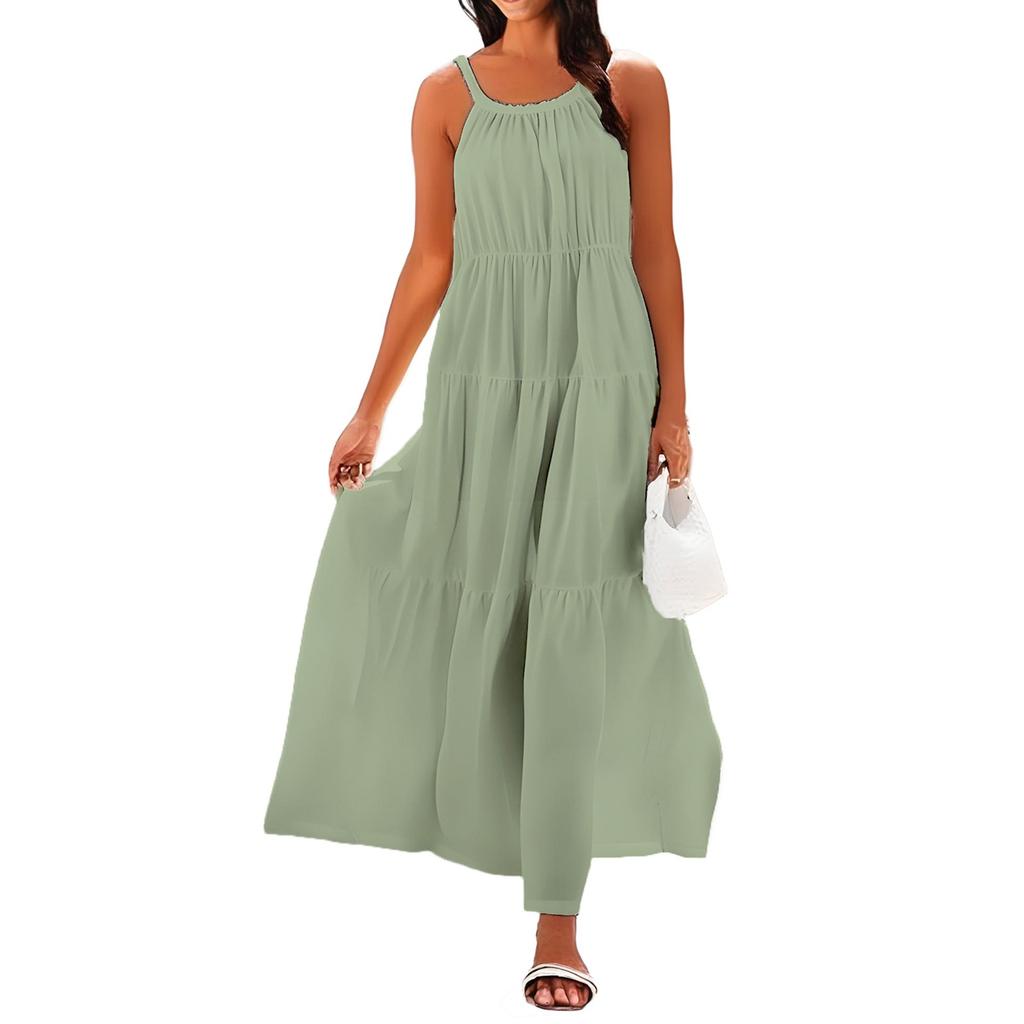 Vestido de Tirantes sin Mangas de Verano Casual para Mujer