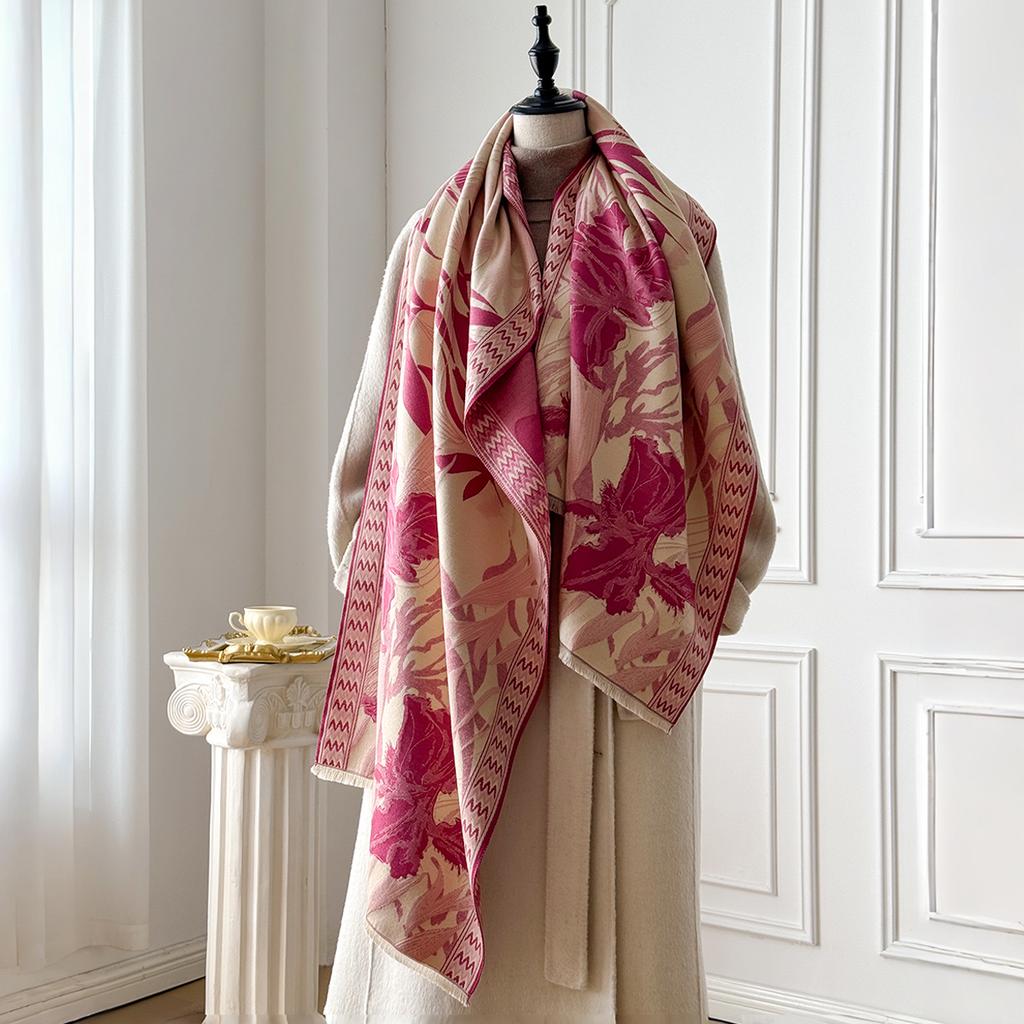 Luxury Brand Women's Cashmere Pashmina Shawl Soft Thick Warm Winter Wrap Scarf Female Bandana Style Blanket Bufanda