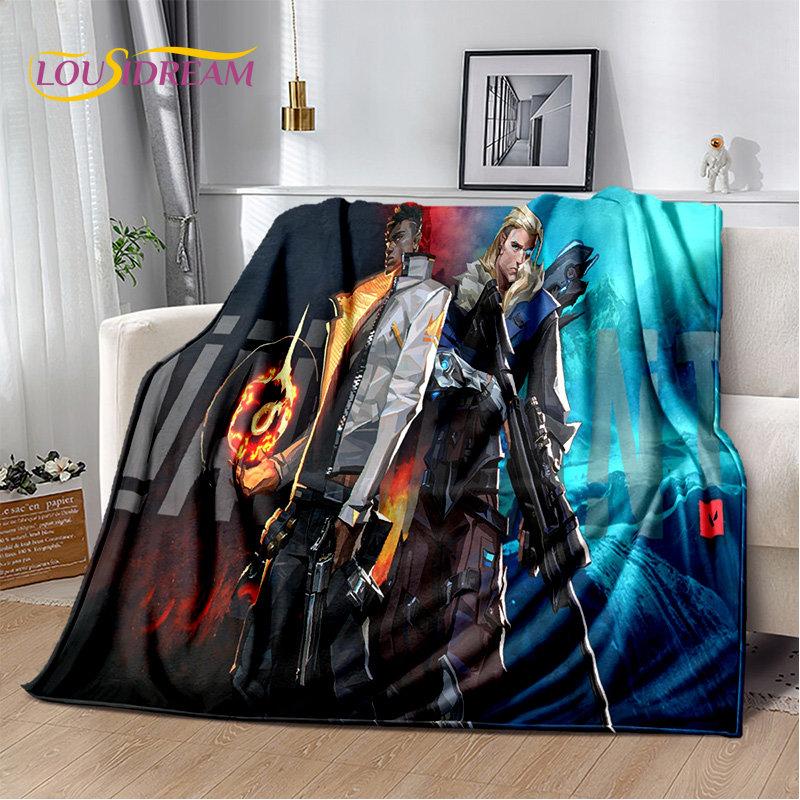 3D HD VALORANT Game Gamer Cartoon Soft Plush Blanket,Flannel Blanket Throw Blanket for Living Room Bedroom Bed Sofa Picnic Cover