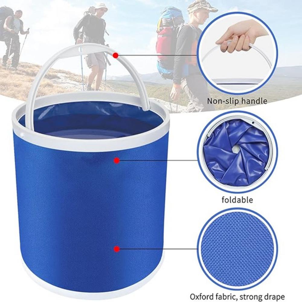 Găleată Pliabilă 9L Multifuncțională Portabilă Impermeabilă Oxford Pliabilă Instrument Curățare pentru Exterior Spălare Auto Pescuit Camping Drumeții