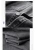 Men's Japanese Retro Washed Denim Jacket - Long Sleeve, Trendy, Plus Size, Loose Workwear Shirt