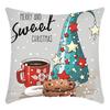 Weihnachts-Kissenbezug Pfirsichhaut Leinen Digitaldruck Kissen Santa Claus Kissen Kissenbezug