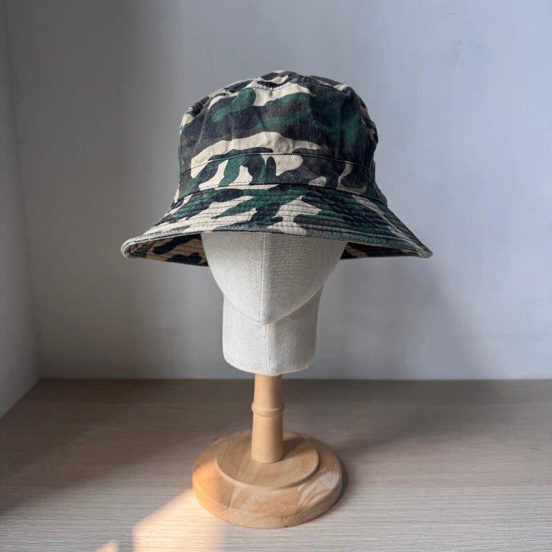 Camouflage Big Head XXL 65cm Bucket Hats Men Cotton Large Size Cap Fishing Fisherman Hat Summer Sun Hat Camping Foldable Bob