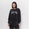 Vintage European-American Style Black Cotton Print Long Sleeve Slimming T-Shirt for Women