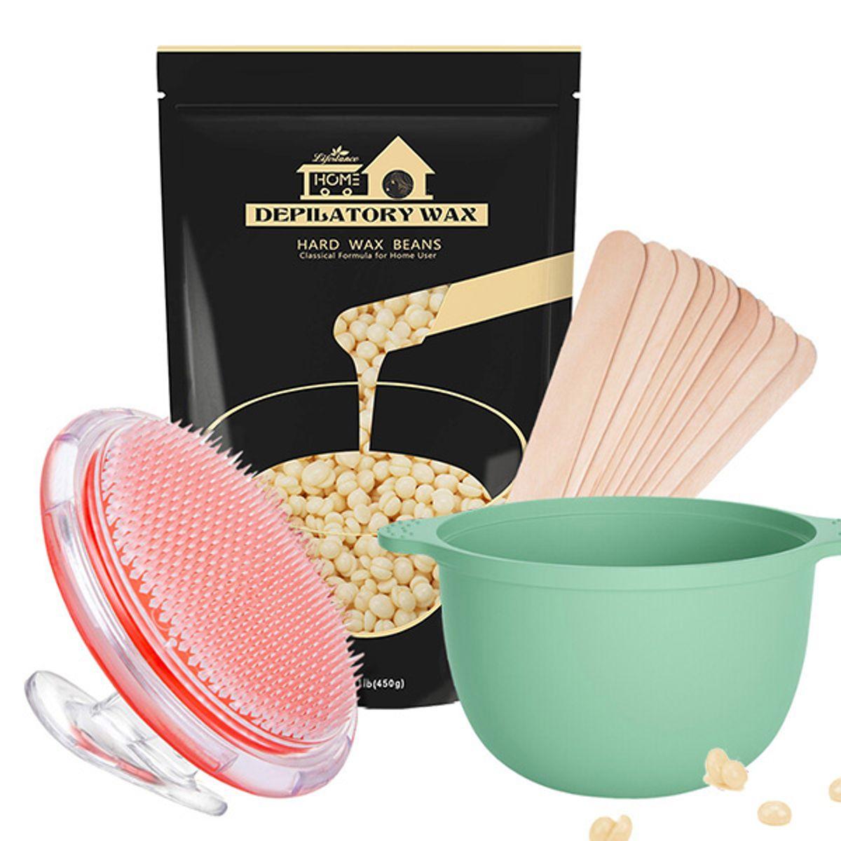 Lifestance Hard Wax 450g Starter Kit Ivory + Ingrown Brush