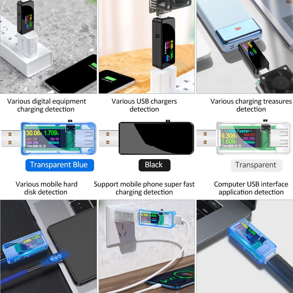 13 σε 1 Έλεγχος USB Ένδειξη τάσης ρεύματος Έγχρωμη οθόνη LCD Ελεγκτής USB Ηλεκτρικό αμπερόμετρο Ισχύς