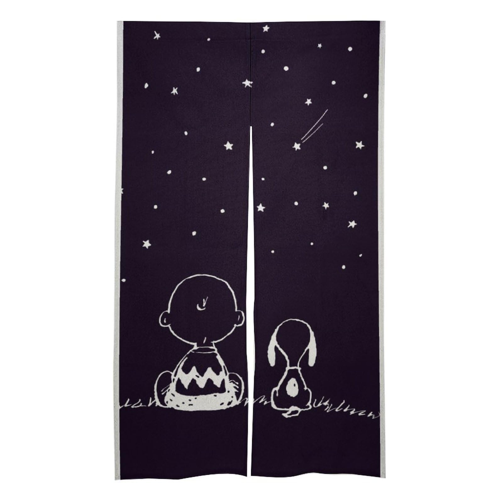 

Cute Snoopy cartoon character noren easy to room divider curtains suitable for all seasons curtains, fashionable, light-blocking, install, чёрный