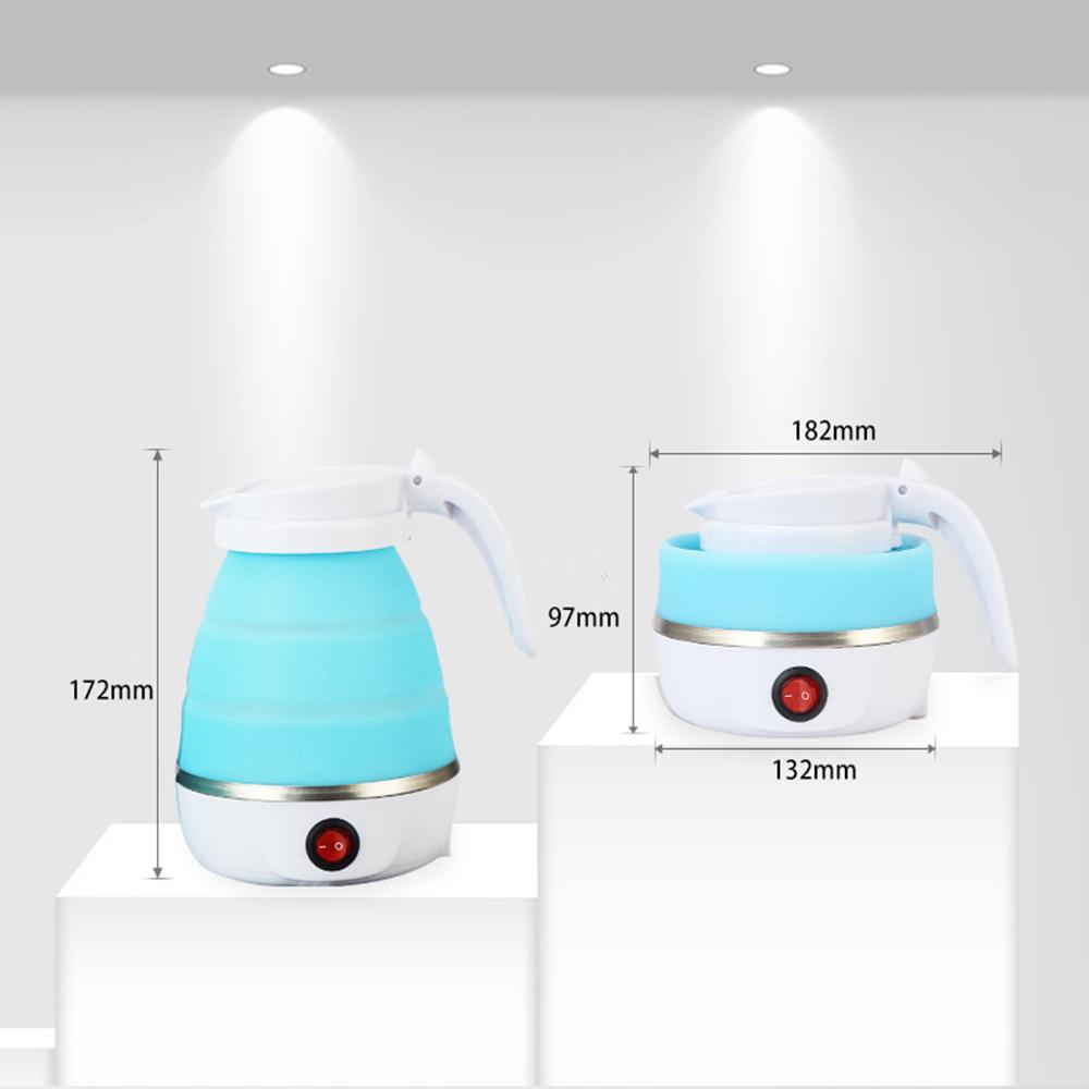 Travel Foldable Electric Kettle, Collapsible Electric Kettle Baby Grade Silicone Small Electric Kettle Boiling Water(US Plug)
