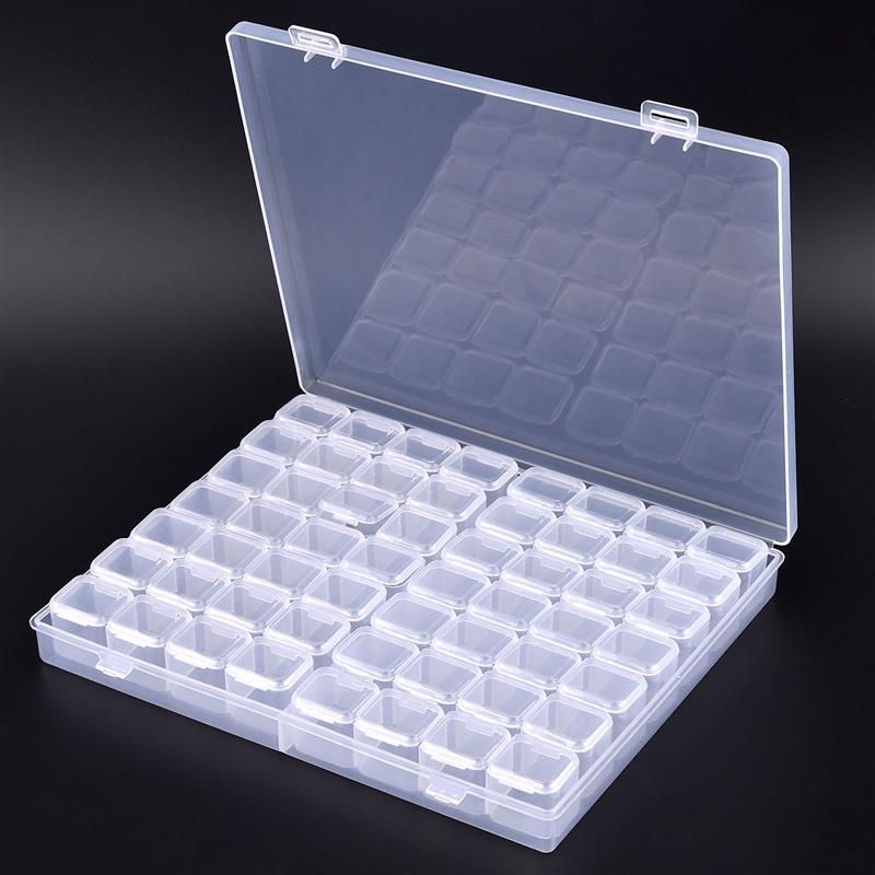 28/56 Grids Plastic Jewelry Storage Box Necklace Earrings Rings Jewelry Packaging Organizer Portable Pill Medicine Storage Box