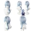 Cosplay Wig With Blue White Gradient Hightemperature Silk For Anime Costume Party
