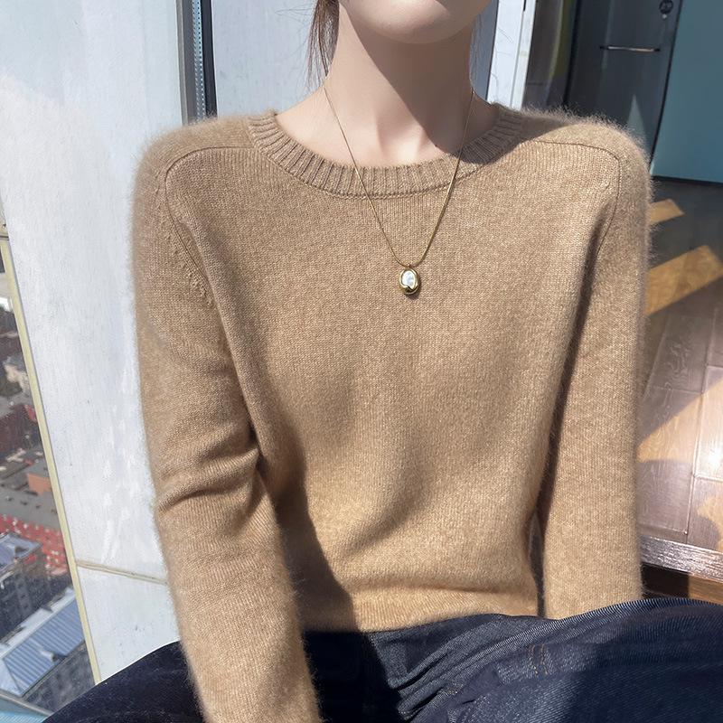 

Women s Slim Fit Crew Neck Cashmere Sweater - Soft, Thickened Knit for Autumn and Winter XL suitable for 62-68 kg