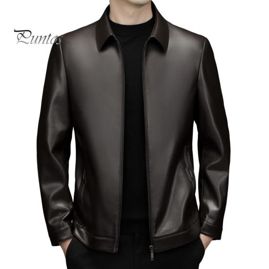 

Мужская куртка с лацканами, длинным рукавом, застежкой-молнией, стандартный крой, пальто, однотонная короткая куртка из искусственной кожи, повседневная уличная верхняя одежда XL