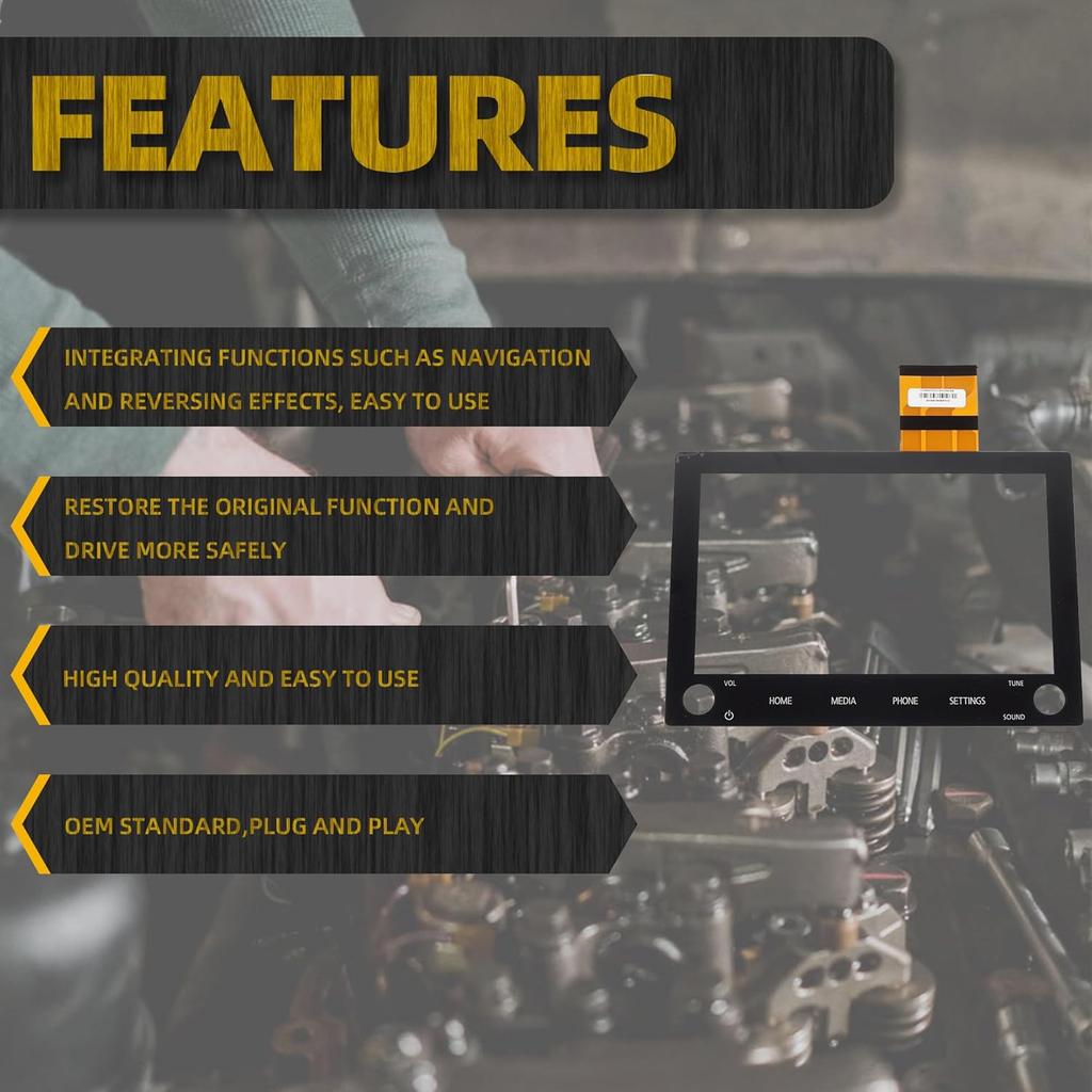 Dasbecan 8" Touch Screen with 2 knobs Compatible with 19-21 Mitsubishi Outlander Sport Mitsubishi ASX Replaces 8740A040 8740A130 8740A076 Glass