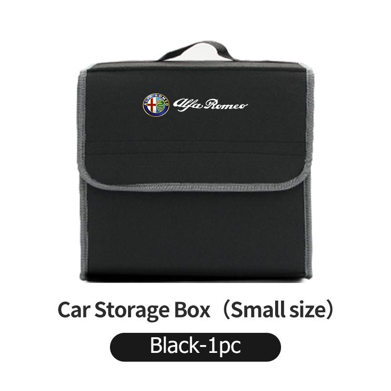 2026 Hot Alfa Romeo Felt Car Logo Trunk Organizer Bag Foldable Trip Storage Box Interior Accessories For Alfa Romeo Giulia 147 M