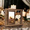 With Heart Pendant Desktop Photo Frame Wooden Photo Display Frame  Home Supplies