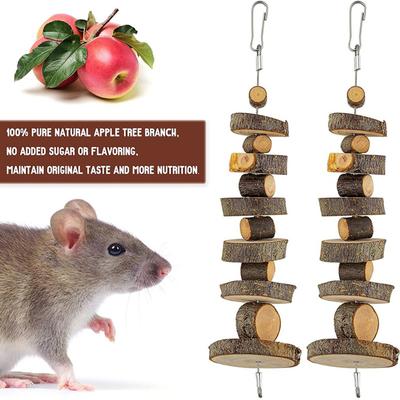 Natural Wooden Chew Toy Bite-resistant Snack Toys To Relieve Boredom For Parrot Chinchilla Hamster