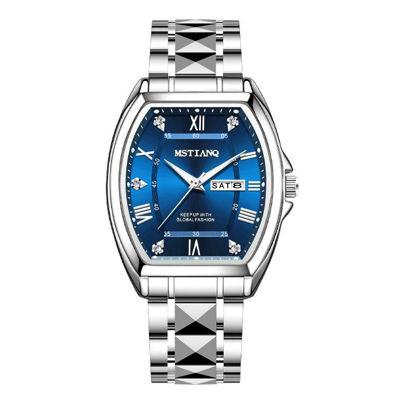 Men S Watch Luminous Wine Barrel-Shaped Fashion Calendar Men S Handsome Business High-Value Men S Quartz Watch