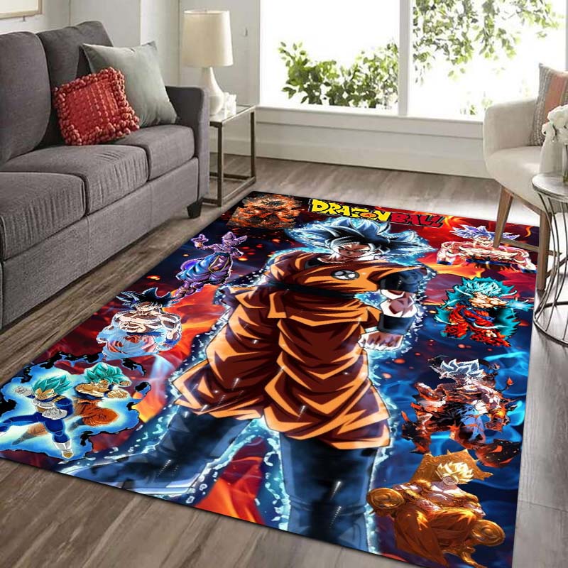 Tappeto Dragon Ball Beerus, Il Dio della Distruzione, Adatto per Camere da Letto, Soggiorni e Balconi; Tappetino Antiscivolo per Pavimenti.