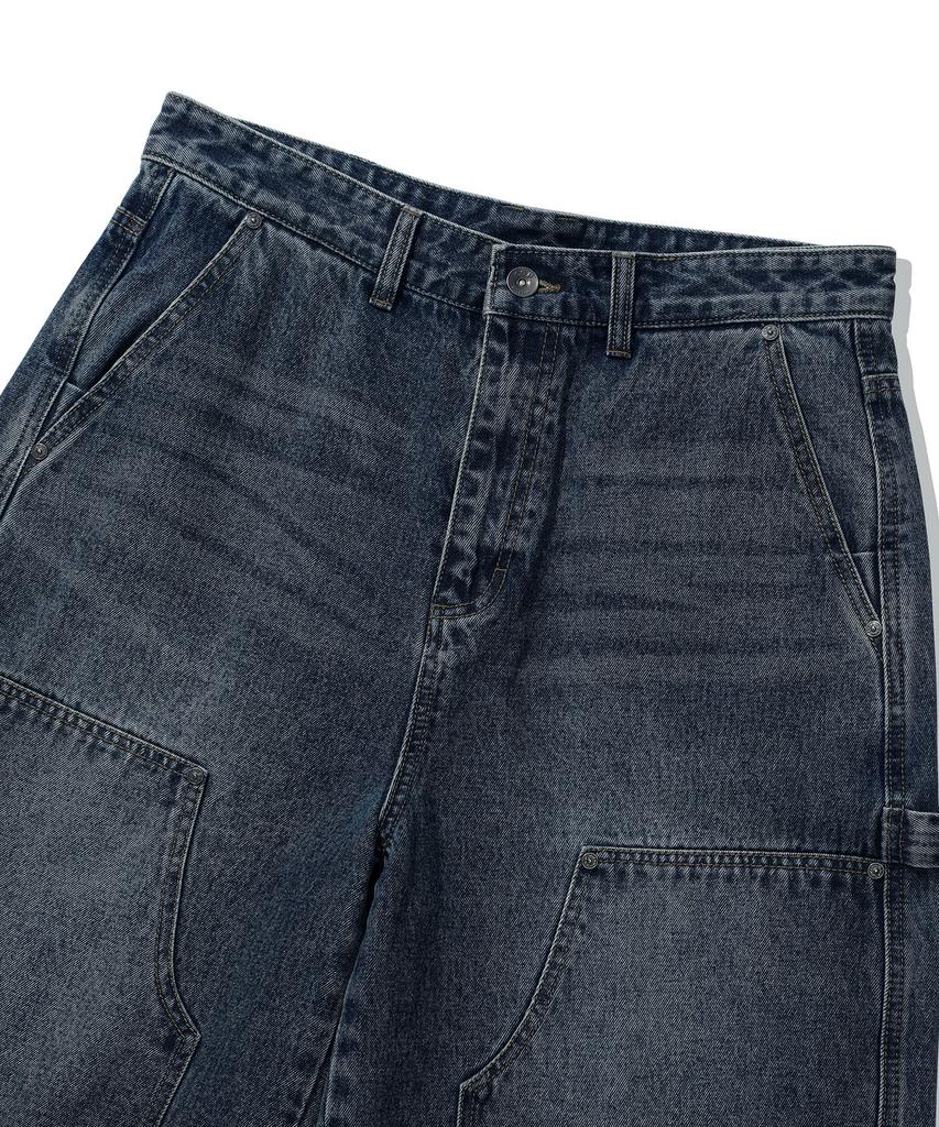 CGP Bermuda Cargo Denim Shorts - Indigo