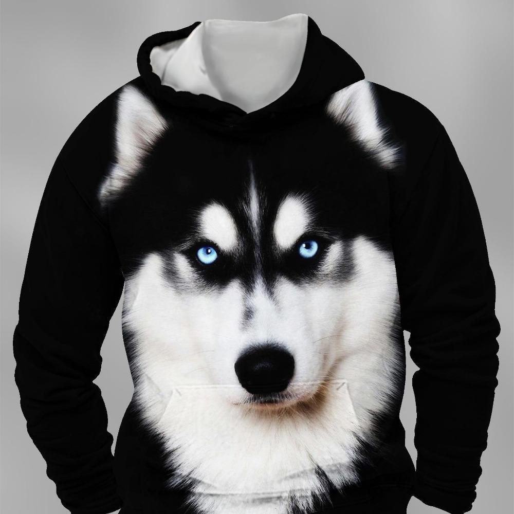 

Мужская толстовка с капюшоном с принтом 3D-хаски, модные повседневные толстовки с капюшоном, осенне-зимние топы, мужская одежда 5XL5456