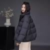 Fashion and literary down jacket women's short 2025 winter new white duck down stand-up collar mother's thermal jacket large size