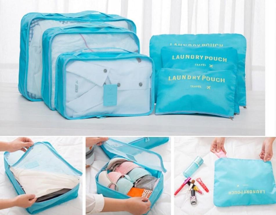 Travel Cosmetic Bag Cosmetic Case Organizer Set of 6 Women's Large