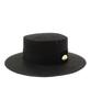 Black Flat Panama Hat