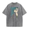 Anime BLEACH Urahara Kisuke Graphic T Shirt Men Women Short Sleeve Clothing Casual Cotton Tshirt Washed T-shirt Harajuku Tops