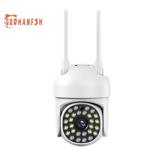 

1 комплект камери спостереження A13 - сумісна з роздільною здатністю 1080P HD, нічне бачення з подвійним освітленням, вбудований мікрофон, поворотна камера спостереження, домашнє приладдя білий