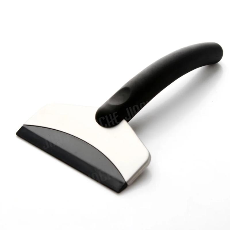 Stainless Steel Long Handle Car Defrosting Shovel for Winter Defrosting and Scraping. Black Curved Handle Snow Scraper for Cars