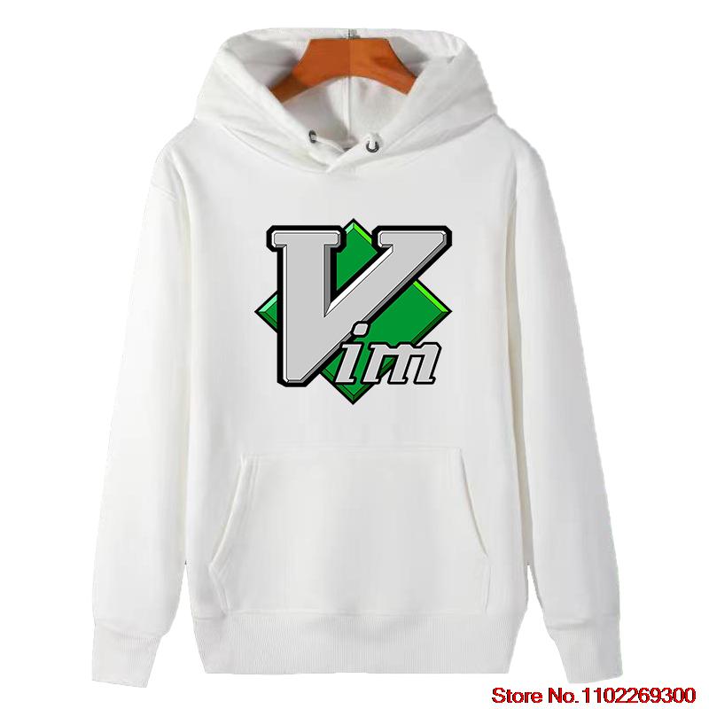 Sudadera con capucha estampada con el sistema operativo VIM Linux, ropa deportiva para hombre de otoño/invierno.